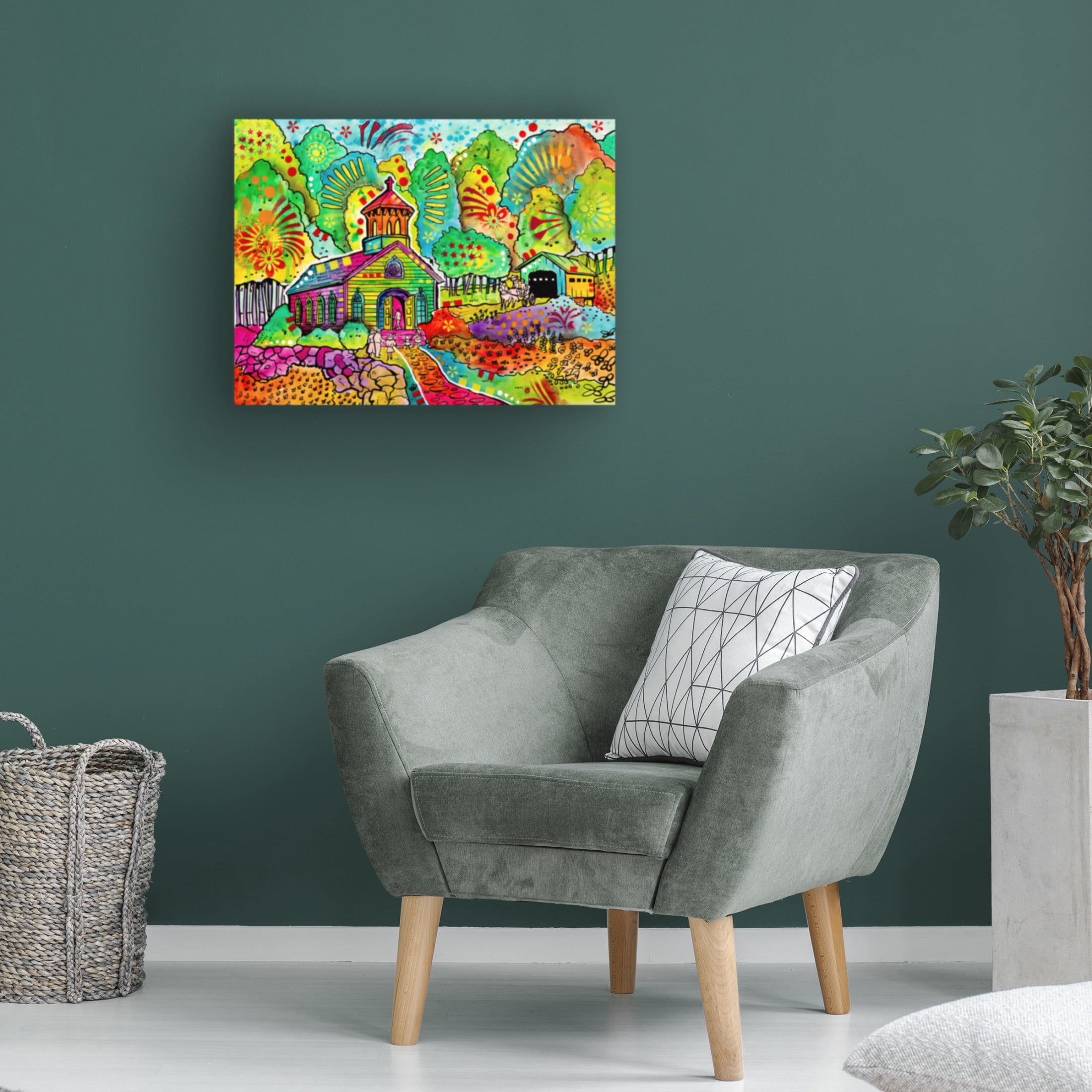 Canvas Wall Art - Dean Russo 'Deans Sunday Worship' Wall Art for Living Room, Bedroom, or Office Décor by Trademark Fine Art - 32 x 24 Inches