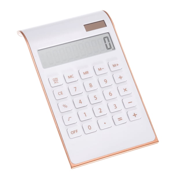 Calculadora de escritorio electrónica estándar de 10 dígitos Uxcell, oro rosa