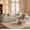 Light Brown, variant on Wiilayok Oversized Chenille Modular Sofa,120" Curved Sofa L Shaped Sectional Sofa Couch with Ottoman,USB/Type-C Port,Wood Console Cloud Deep Seater Sofa for Living Room,Beige