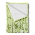 thumbnail image 2 of Forest Soft Flannel Fleece Throw Blanket, Tropical Style Woodland Nature Spa Yoga Concept, Cozy Plush for Indoor and Outdoor Use, 70" x 90", Pale Green Dark Green, by Ambesonne, 2 of 5