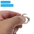thumbnail image 4 of Uxcell 20mm Spring O Ring Round Snap Clip, Circle Trigger Keyrings Buckle Small Clamp Clasp Silver Tone 12 Pcs, 4 of 6