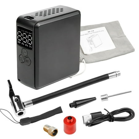 Romacci Portable Electric Air Pump 150PSI Cordless Air Pump High Pressure Tire Inflator Support Tire Pressure Detecting Auto-Off Function Fits Presta & Schrader Valves for /Electric /Motorcycle/Car