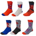 thumbnail image 1 of Calcetines Marvel Spiderman Paquete de 6 para Niños y Hombres Deportivos, 1 of 5