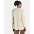 thumbnail image 5 of Time and Tru Women's Chenille Cardigan Sweater, Midweight, Sizes XS-XXXL, 5 of 5
