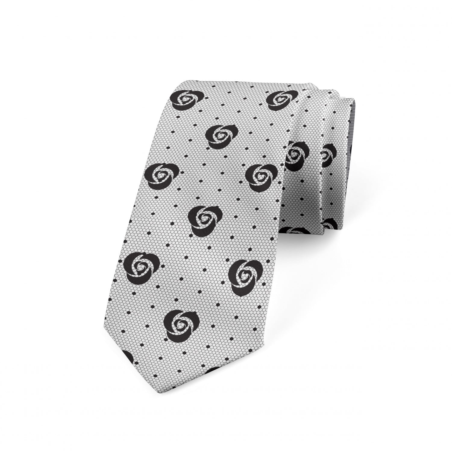 3.7 Charcoal Grey White Pink Contemporary Square Ambesonne Mens Tie