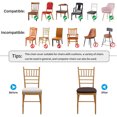 thumbnail image 4 of CAROOTU Chair Cushion Cover Diagonal Plaid Cushion Cover Elastic Washable Dustproof, 4 of 5