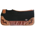 thumbnail image 2 of Horse 32" x 30" Western Contoured Wool Felt Therapeutic Saddle Pad Black 39208BK, 2 of 2