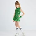 thumbnail image 3 of LOLANTA Girls Sequins Dance Clothes Dress Sparkle Hip Hop Jazz Dance Outfit, Sleeveless Top and Shorts, 3 of 5
