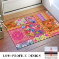 thumbnail image 3 of Bohemian Floral Patchwork Non-Slip Entryway Door Mat,Boho Indoor Decor Durable Low Plush Door Mat,Washable Welcome Rug for Patio Hallway Home Decor 16x47 Inches, 3 of 7