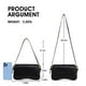 thumbnail image 3 of Bolso de hombro Gumhay Clutch Purse Bolso de mano de piel sintética negro, 3 of 6