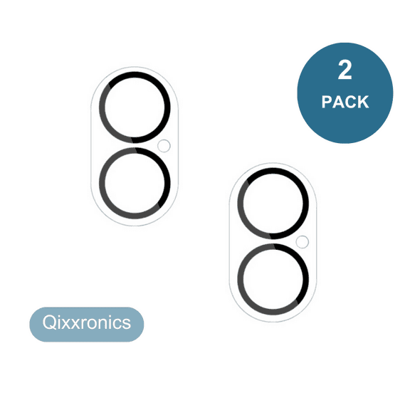 2PCS Qixxronics for iPhone 16 Camera Lens Protector Clear Tempered Glass Lens Cover Flim