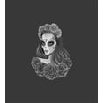 thumbnail image 3 of Day of the Dead Duvet Cover Set Twin Size, Gothic Young Girl in Calavera Make Up Hairstyle with Roses, Decorative 2 Piece Bedding Set with 1 Pillow Sham, Charcoal Grey Pale Grey, by Ambesonne, 3 of 3