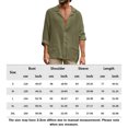 thumbnail image 2 of Camisa Camisas con botones para hombre Camisas de verano transpirables Camisas de yoga para la playa (Verde militar S) Ygjytge ejercito verde T S para Hombre, 2 of 7