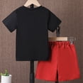 thumbnail image 3 of HCNTES Toddler Boy Summer Clothes kid Boy Outfits Crewneck Dinosaur Print Short Sleeve Shirt and Short Toddler Boy Shorts Set, 3 of 4