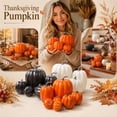 thumbnail image 2 of Faux Pumpkins for Outdoor for Fall Decor 7 Piece Assorted Size Artificial Pumpkins for Home Halloween Thanksgiving Party Table and Porch Display, 2 of 5