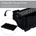 thumbnail image 2 of Simplify 4LT Collapsible Storage Crate | Small | Foldable | Stackable | Plastic Bin | Home Organization | Dorm | Office | Crafts | Shelf | Black, 2 of 5