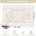 thumbnail image 2 of Jolicasa Area Rugs,8'x10'Soft Machine Washable Rugs for Livingroom Bedroom,Low-Pile Non-Slip Carpet,Cream, 2 of 5