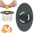 thumbnail image 2 of ZOURIH 4 Pcs Silicone Egg Separators,Food-Silicone Egg White Separator,3-Slit Egg White Separator from Yolk for Baking,Must-Have Egg Separator tool,Black A, 2 of 8