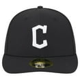 thumbnail image 2 of Men's New Era Black Cleveland Guardians Low Profile 59FIFTY Fitted Hat, 2 of 5