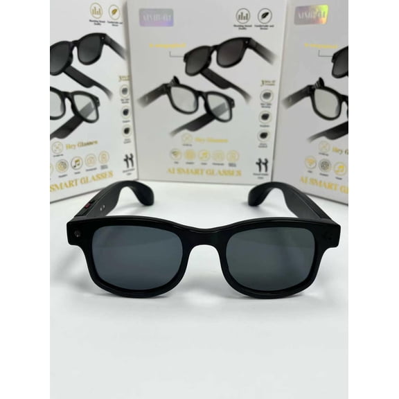 AI Smart Glasses with Camera, 8MP HD Bluetooth Camera Glasses for Women Men | 1080P Video Recording Sunglasses, Real Time Translation, Voice Assistant, Open Earbuds, Travel, Work, Vlog