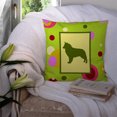 thumbnail image 3 of Carolines Treasures CK1115PW1414 Lime Green Dots Belgian Sheepdog Fabric Decorative Pillow  14Hx14W multicolor, 3 of 4