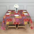 thumbnail image 3 of Pioneer Flower Floral Print Pattern Square Tablecloth, Waterproof Wipeable Spillproof Washable Table Cover for Home Kitchen Party Decor, 42"x42", 3 of 6