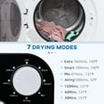 thumbnail image 5 of HOMCOM 1300W Compact Laundry Dryer with 3.2 cuft Stainless Steel Drum White, 5 of 9