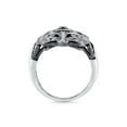 thumbnail image 4 of BERRICLE Sterling Silver Vintage Inspired Art Deco Cubic Zirconia CZ Statement Filigree Cocktail Fashion Ring for Women, Black Rhodium Plated Size 4, 4 of 6