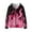 Pink Flame, variant on POLERO Girls Winter Jacket Pink Flame Print Hoodies Kids Zipper Fleece Hoodie Girls Jacket Warm Cozy Outwear Coat with Pockets, Size S