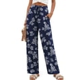 thumbnail image 5 of Fantaslook Womens Pants Casual Boho Palazzo Pants Wide Leg Lounge Pants Trousers with Pocket, 5 of 9