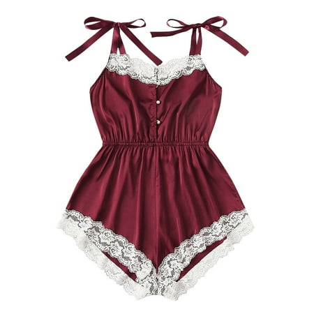 

New Fashion Bodysuit Jumpsuit Lace Satin Silk Sleepwear Lingerie Underwear
