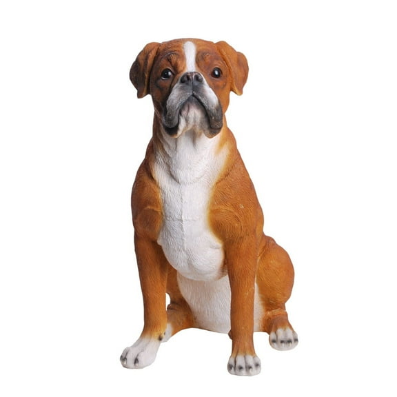 Hi-Line Gifts 18.5" Sitting Boxer Dog Outdoor Garden Statue