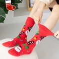 thumbnail image 5 of ELF 4 Pairs Christmas Cute Socks Gift Box Cartoon Snowman Santa Socks Fall Winter Casual Mid-Calf Socks for Women and Men, 5 of 6