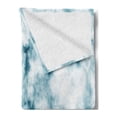 thumbnail image 2 of Nature Soft Flannel Fleece Throw Blanket, Fluffy Cloud Skyline Like Marble Motif Grunge and Retro Features Art Image Print, Cozy Plush for Indoor and Outdoor Use, 70" x 90", Turquoise, by Ambesonne, 2 of 5