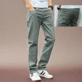 thumbnail image 2 of Pantalones holgados de algodón para hombre, pantalón informal, de negocios, de oficina, rectos, originales, Y2k, estéticos, baratos, para otoño e invierno, 2 of 5