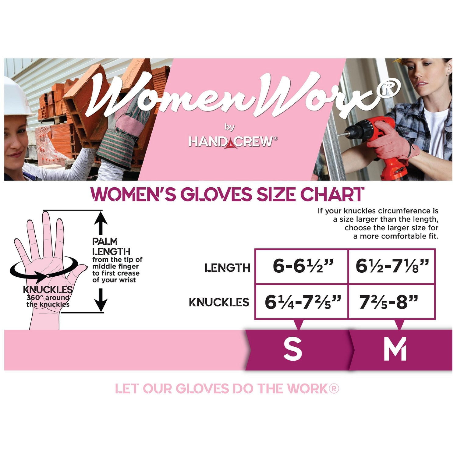 Gants de travail léger WomenWorx (taille petit) Gant pour femmes