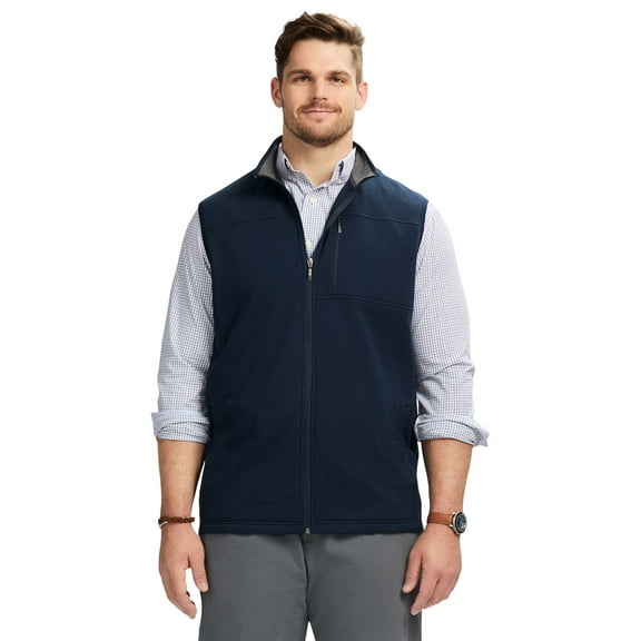 Big & Tall IZOD Fleece Sweater Vest Color: Navy Blzr Size: XL TALL