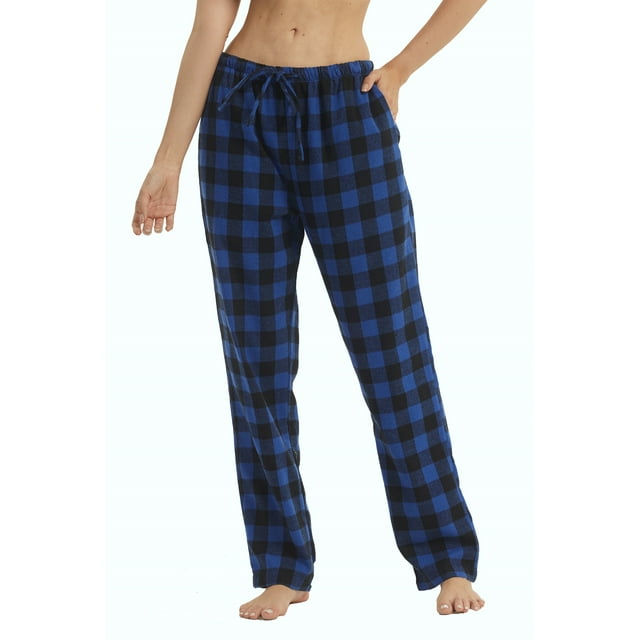LANBAOSI Women Flannel Plaid Pajama Pants PJ Bottoms Size M - Walmart.com
