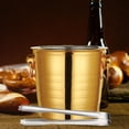 thumbnail image 1 of Contenedor de cubo enfriador de botella de bebida perfecl acero inoxidable grado alimenticio con clip para hielo Dorado, 1 of 8