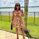 thumbnail image 5 of Vestido estampado de mujer Funky cuello halter sin mangas con tiras recortadas sin espalda Club Party Slip Mini vestido, 5 of 6