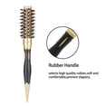 thumbnail image 4 of Cepillo redondo, peine redondo Cepillo de pelo redondo con cerdas naturales de jabalí Cepillo de cerdas de jabalí antiestático para mujeres y hombres Estil eres y hombres Estilo de rizado(25#) Peine r Higoodz Belleza saludable, 4 of 7