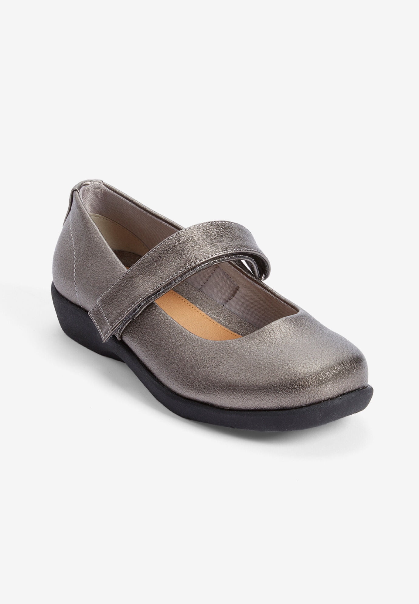 Comfortview Women's Wide Width The Carla Mary Jane Flat Mary Jane Shoes