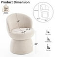 thumbnail image 2 of Kidol & Shellder Swivel Accent Chair with Stable Base Modern Barrel Chair Soft Fabric Upholstered Lounge Chair for Living Room, Bedroom & Small Spaces, Oatmeal (Easy Assembly & Space-Saving Design), 2 of 8