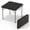 Black, variant on Our Modern Space 34" Square Foldable Table with Built in Handle & Steel Legs | Heavy Duty Portable | Perfect for Party, Dining, Wedding, Events, Picnic Indoor, Outdoor, Camping, Utility, Temporary