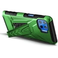 thumbnail image 3 of Nagebee Phone Case Compatible for Motorola Moto One 5G / Moto One 5G UW / Moto G 5G Plus with Tempered Glass Screen Protector, Belt Clip Holster with Built-in Kickstand Shockproof Armor Rugged (Green), 3 of 6