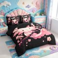 thumbnail image 2 of Manfei Ocean Animal Axolotl 7 Pieces Full Size Bedding Sets,3D Print Salamander Full Size Bed in a Bag,Black Reversible, 2 of 7