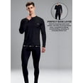thumbnail image 5 of Mossy Oak Men’s Base Layers Set Compression Pants & Shirt Thermal Wear for Men, Black Large, 5 of 7