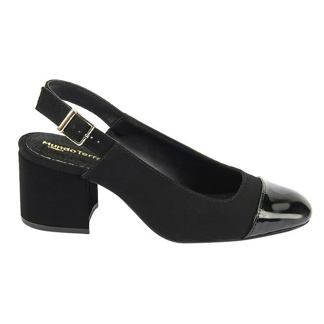 Zapatilla Combinación Suede Charol Negra Dama Mundo Terra Destanolada