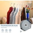 thumbnail image 4 of Set de 2 Tendederos Plegables para Ropa Bluelander, Tendedero Retractil Pared, 15 M cada uno, 4 of 6
