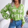 thumbnail image 2 of Vedolay Women's Cardigans Button Down Soft Knit Cardigan Coats Green,L, 2 of 5